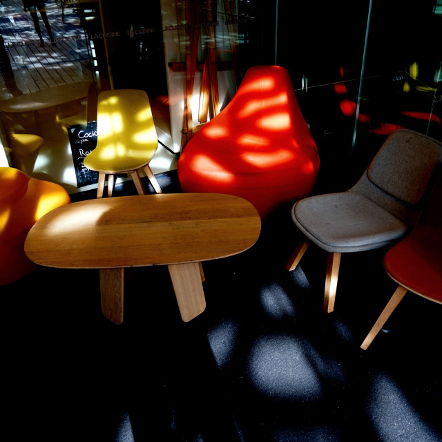 "colourful sitting corner" by Amit Mendelsohn - £50.00 "colourful sitting corner" stock image