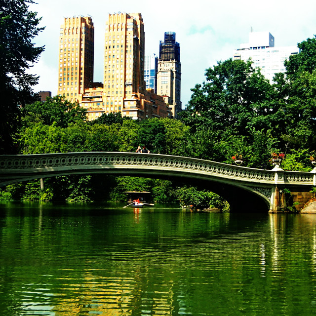 "Bow Bridge Central Park" stock image