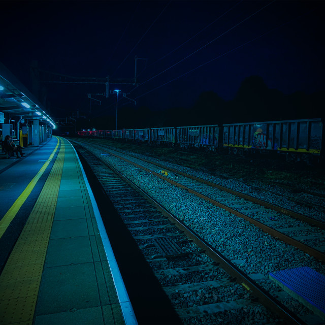 "Last train" by Tim Constable - £5.00 "Last train" stock image