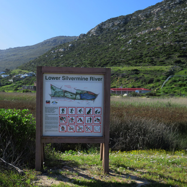 "Lower Silvermine Sign" stock image