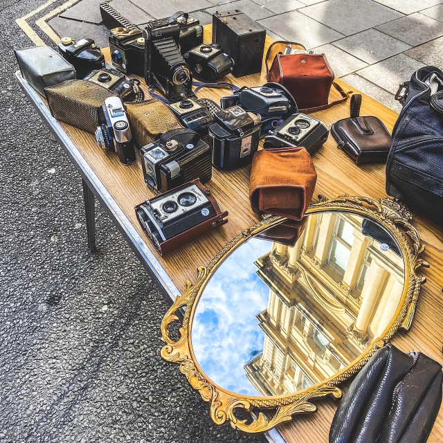 "Vintage cameras" by Tim Constable - £5.00 "Vintage cameras" stock image