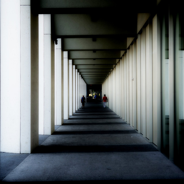 "A square corridor" stock image