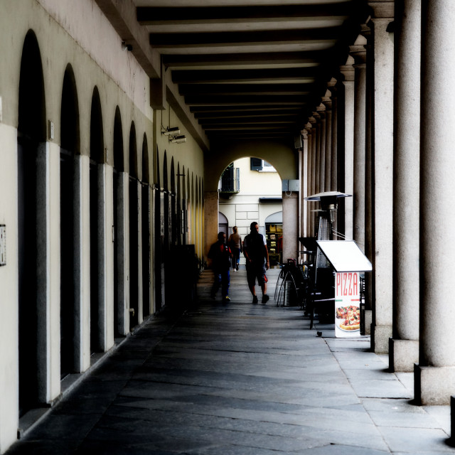 "A corridor in Como" stock image