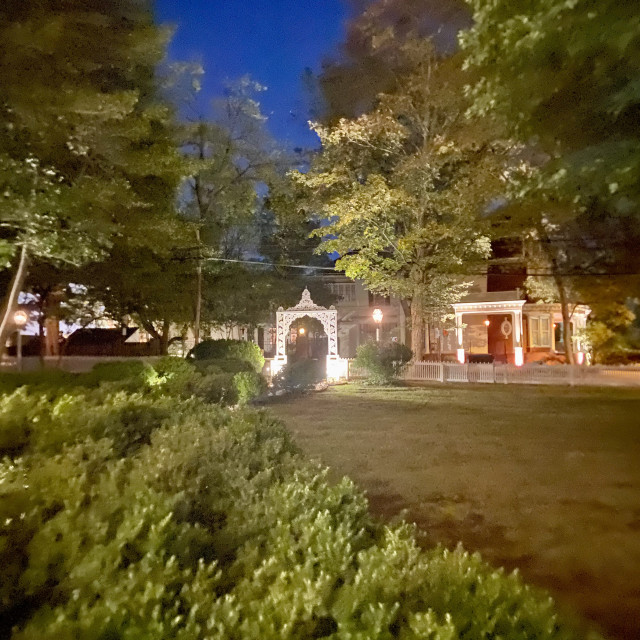 "Garden Gate-Hall House-Historic Salisbury,NC" stock image