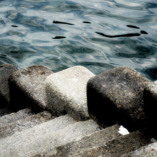 "Steps to the water - Como" stock image