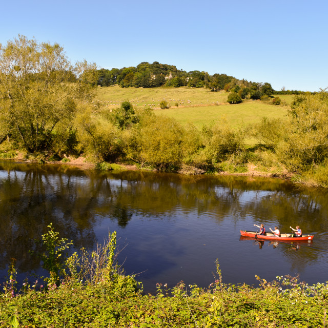 "Canoeing on the Wye" stock image