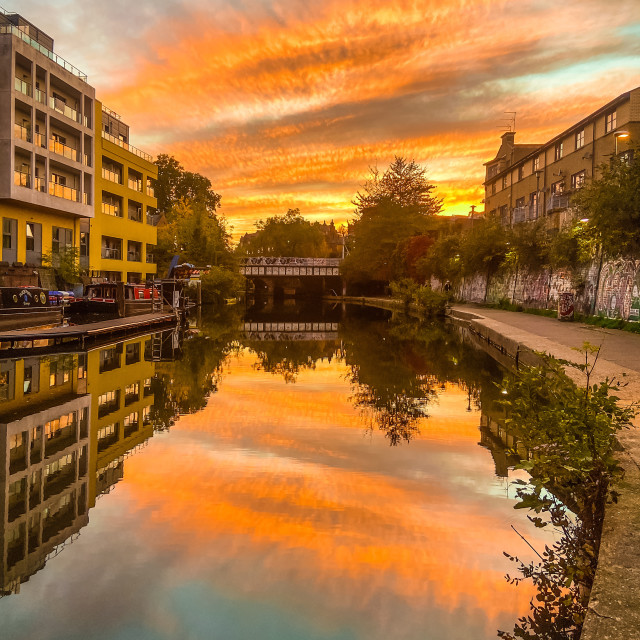 "Urban sunset" stock image