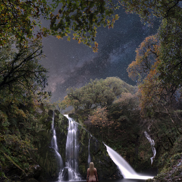 "Nude fairy at the Ceunant Mawr, Waterfall, Llanberis" by Kat Lawman - $37.04 "Nude fairy at the Ceunant Mawr, Waterfall, Llanberis" stock image