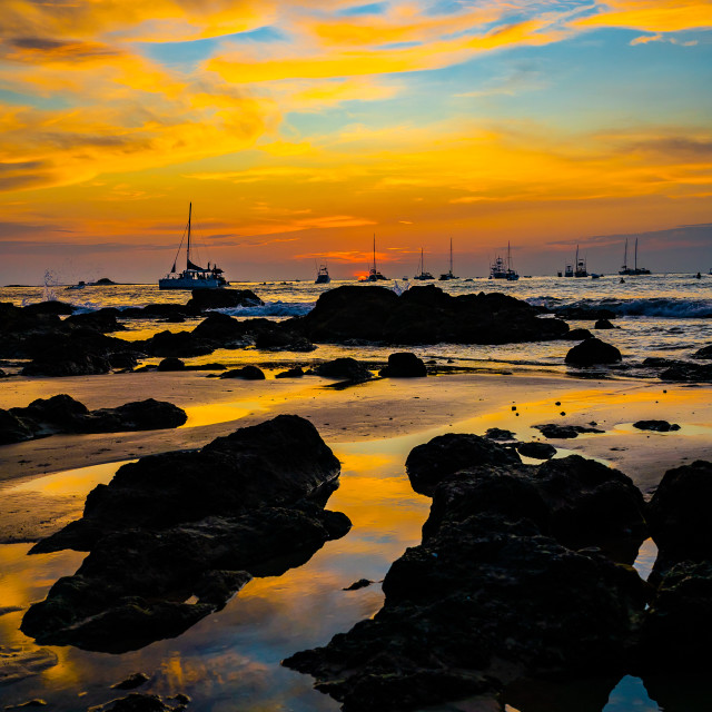 "Coastal Sunset" stock image