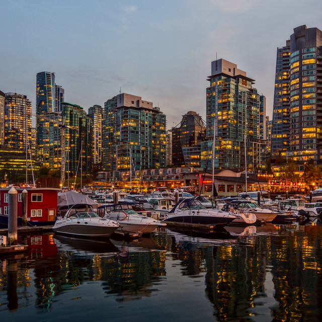 "Vancouver at Night" stock image