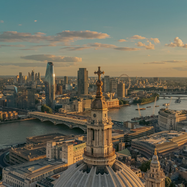 "Blackfriars Summer Evening Drone Shot" stock image