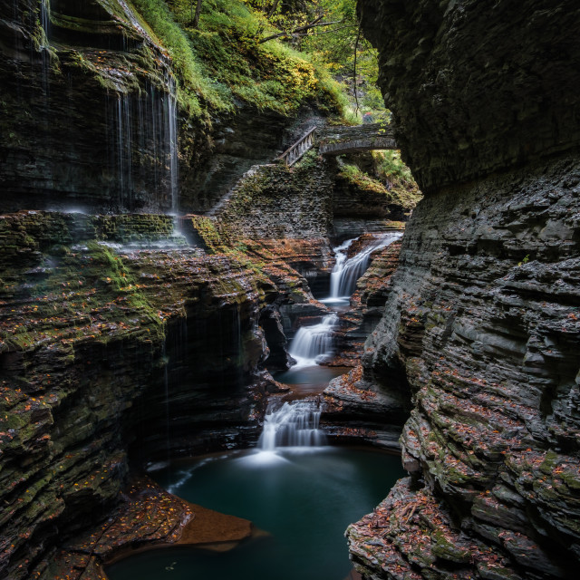 "Gorge at Watkins Glen State Park, NY" stock image