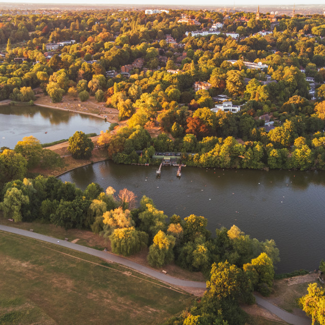 "Highgate Bathing Ponds Hampstead" stock image