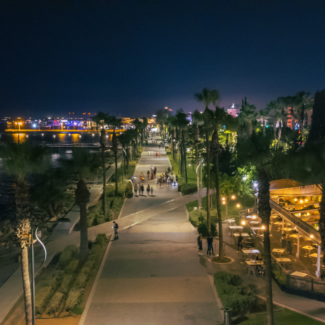 "Molos Limassol at Night" stock image