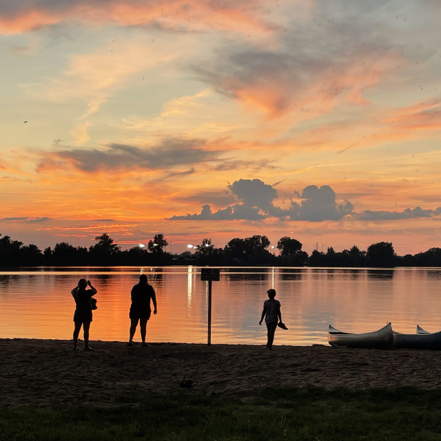 "Sunset Observers" by Allison Hawk - $18.40 "Sunset Observers" stock image