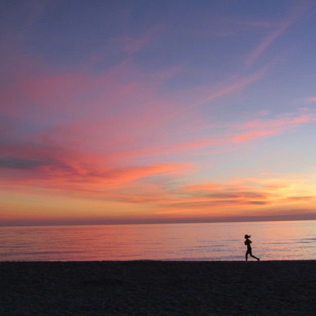 "Jogger at Sunset Anna Maria Island" by Allison Hawk - $23.31 "Jogger at Sunset Anna Maria Island" stock image