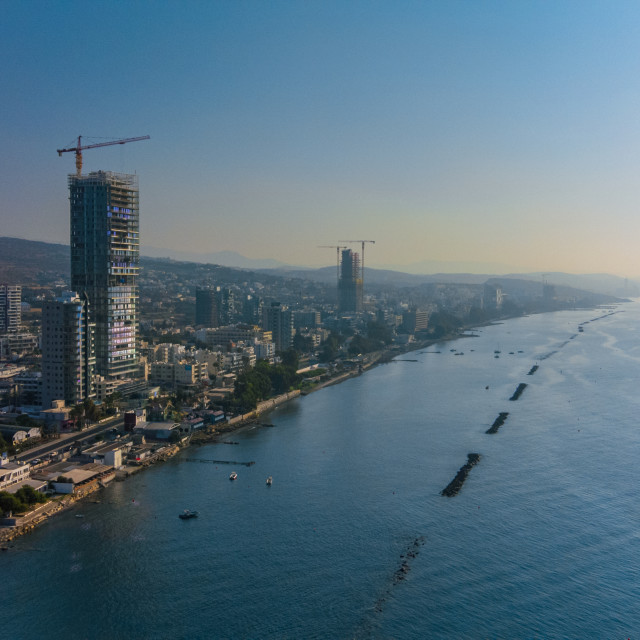 "Limassol Morning Drone Shot" stock image