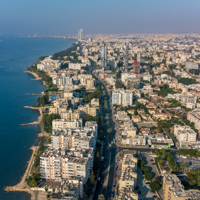 "Limassol Morning Drone Shot" stock image