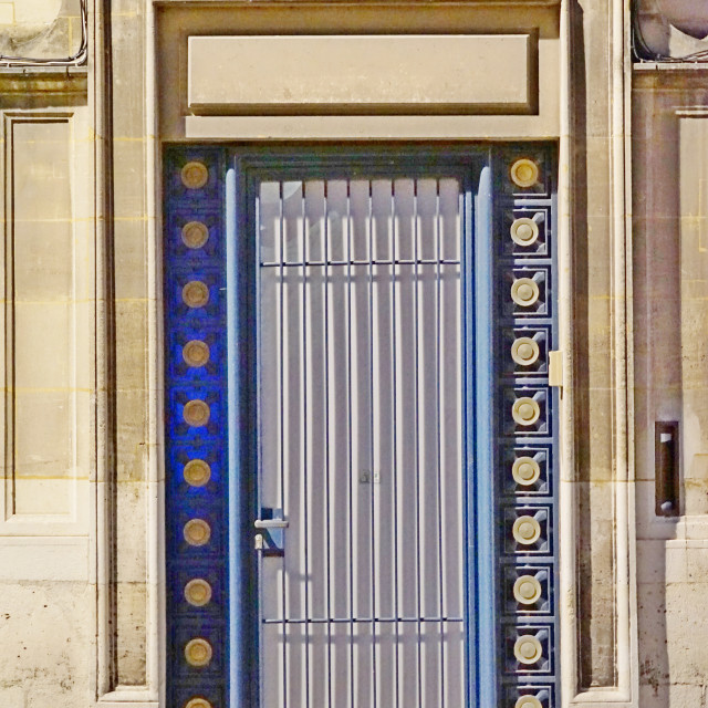 "An art deco door - Saint quentin" stock image