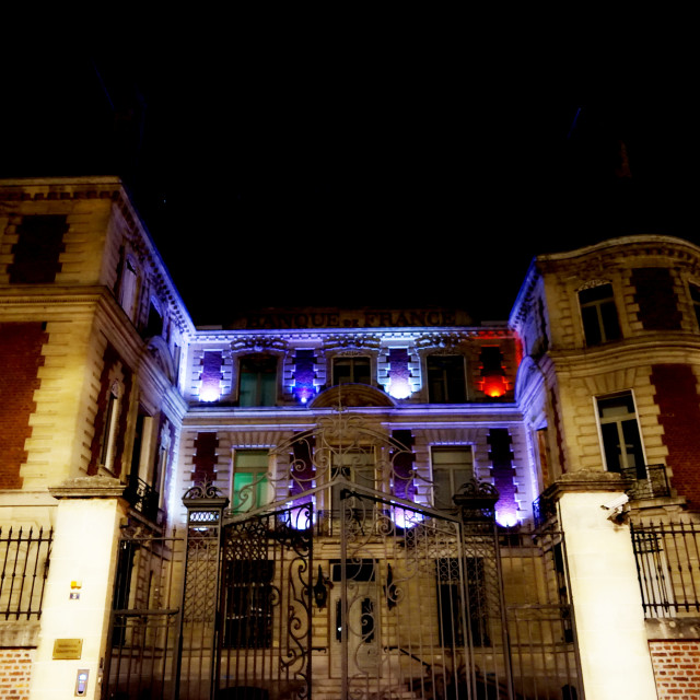 "Bank of france - st. quentin" stock image