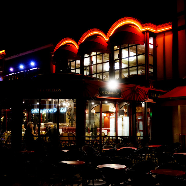 "St quentin bar at night" stock image