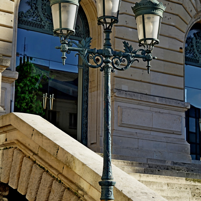 "Street lamp - court St. Quentin" stock image