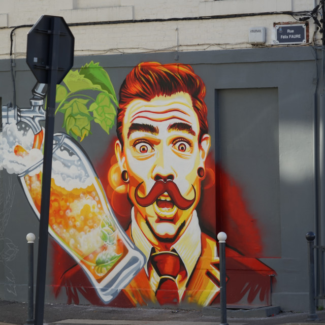 "Mural saint Quentin" stock image