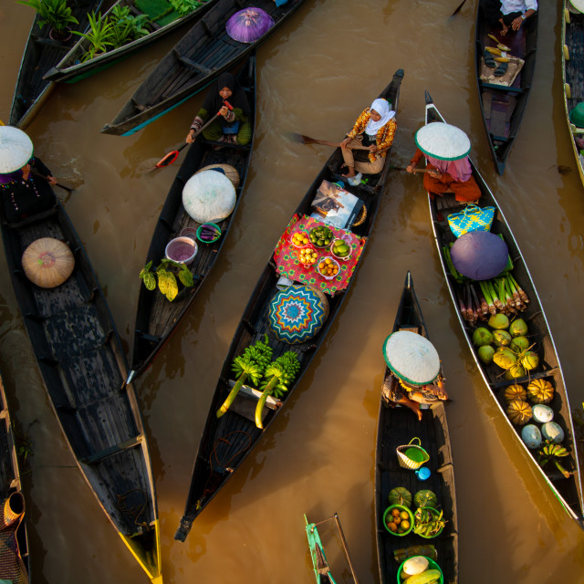 "Traditional Floating Market" stock image