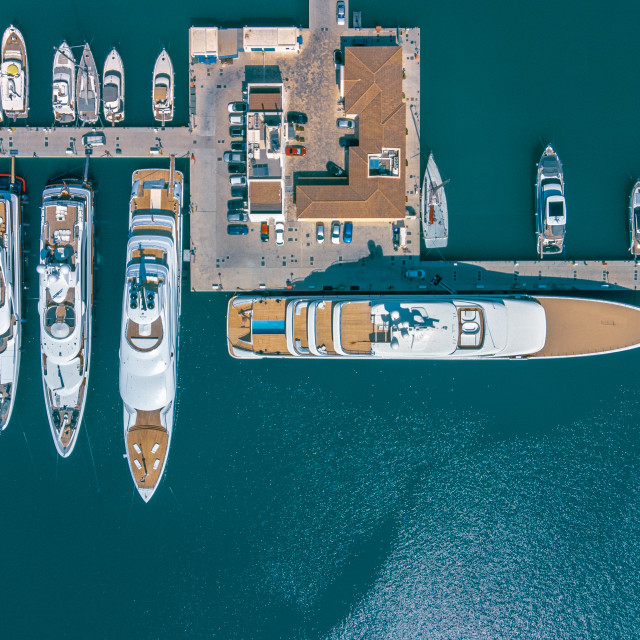 "Limassol Marina Yacht Birds Eye View" stock image