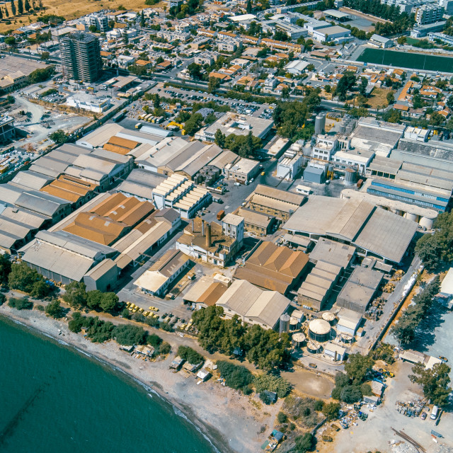 "KEO Winery & Brewery Cyprus Drone Shot" stock image