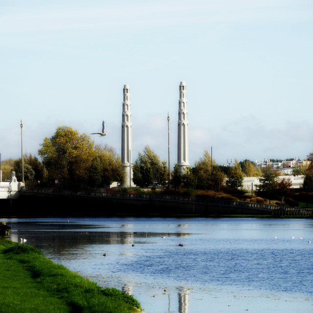 "The canal of st. quentin" stock image