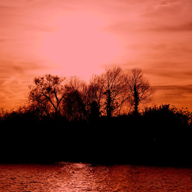 "Sunset over the canal" by Amit Mendelsohn - $61.39 "Sunset over the canal" stock image