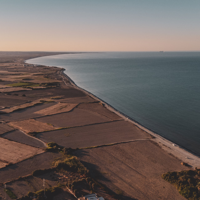 "Kouris, Cyprus Morning Drone Shot" stock image