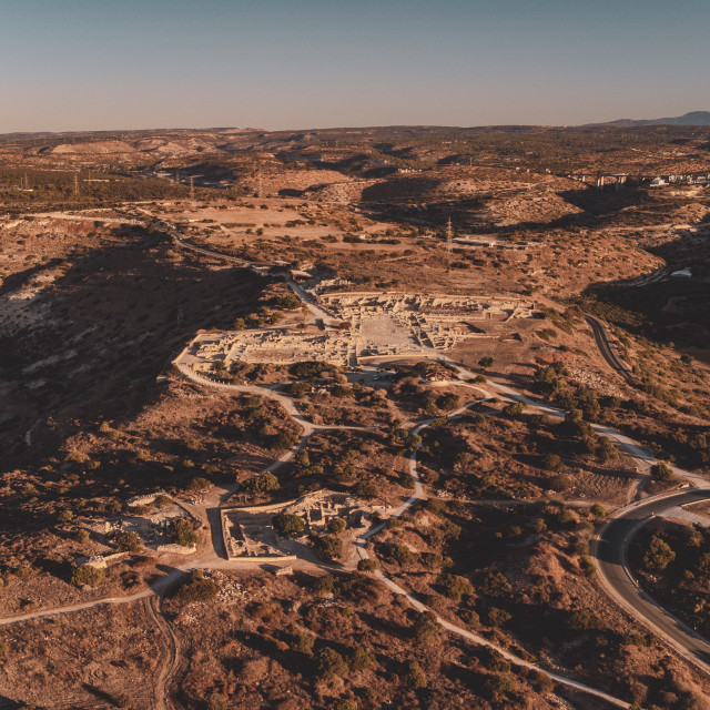 "Ancient Kourion, Cyprus Drone Shot" stock image