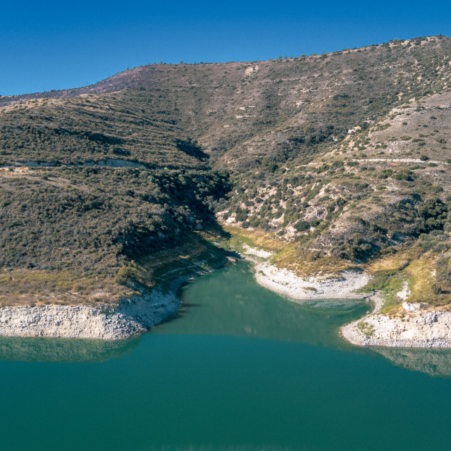 "Kouris Reservoir, Cyprus" stock image