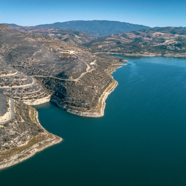 "Kouris Reservoir, Cyprus" stock image