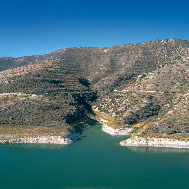 "Kouris Reservoir, Cyprus" stock image