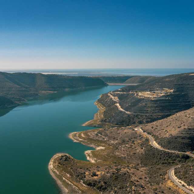 "Kouris Reservoir, Cyprus" stock image