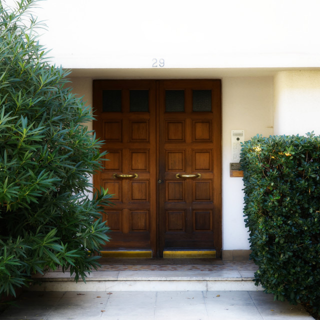 "An entrance door" stock image