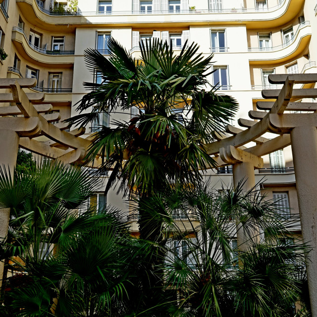 "A yard of an art deco building" by Amit Mendelsohn - $61.39 "A yard of an art deco building" stock image