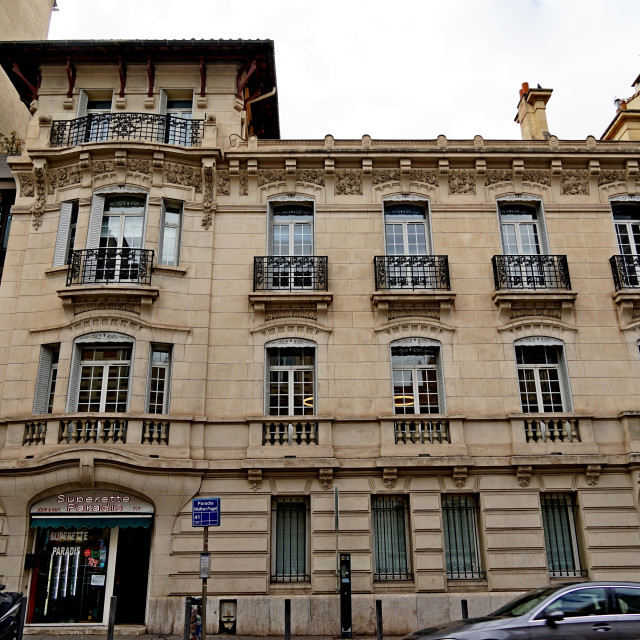 "a building - Marseille" stock image