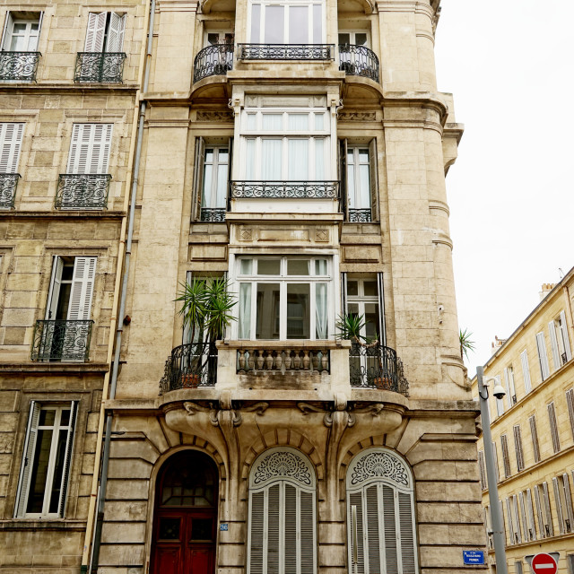 "Art nouveau building - Marseille" stock image