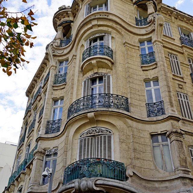 "Art nouveau building - Marseille" by Amit Mendelsohn - $61.39 "Art nouveau building - Marseille" stock image