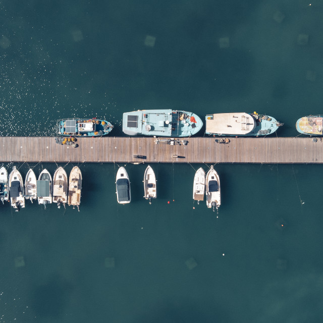 "Zygi Marina, Cyprus Birds Eye View" stock image