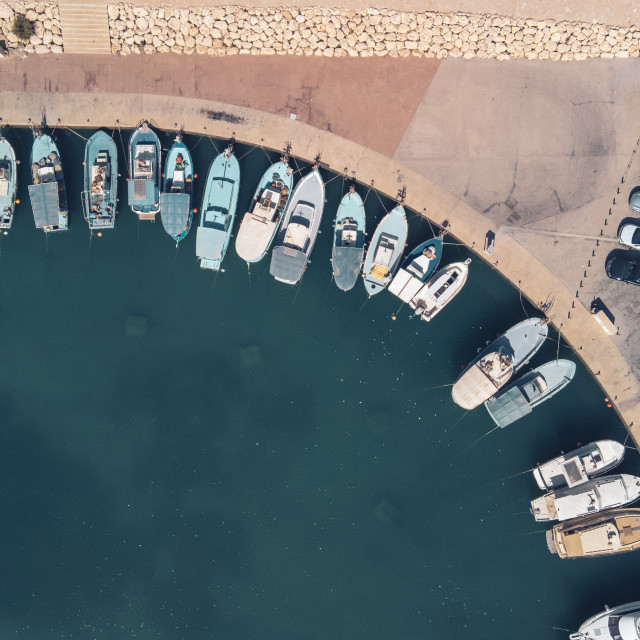 "Zygi Marina, Cyprus Birds Eye View" stock image