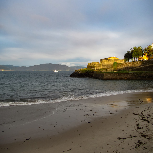 "The castle at Fisterra" stock image