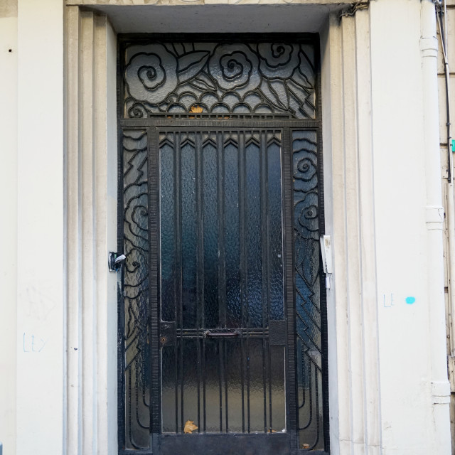 "an art deco entrance door" by Amit Mendelsohn - $61.39 "an art deco entrance door" stock image