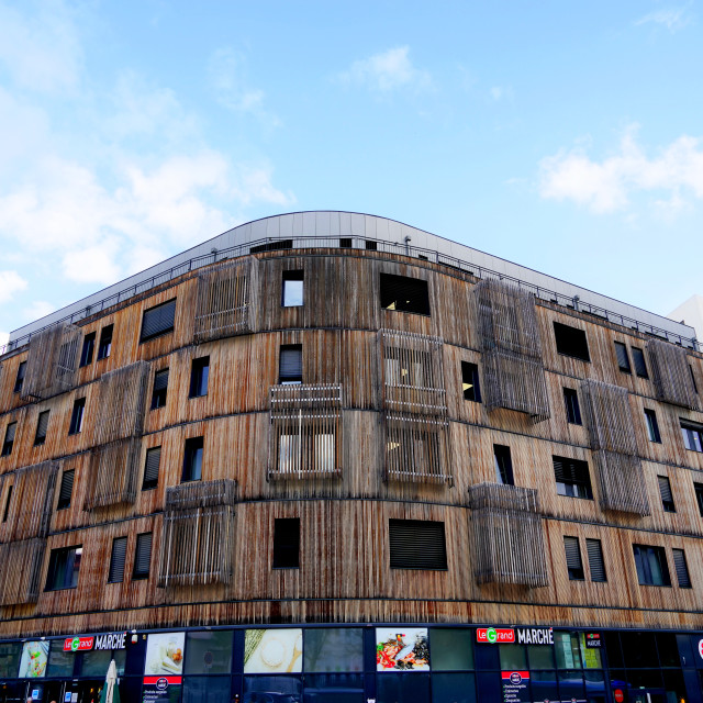 "a building with wood cover" by Amit Mendelsohn - $61.39 "a building with wood cover" stock image