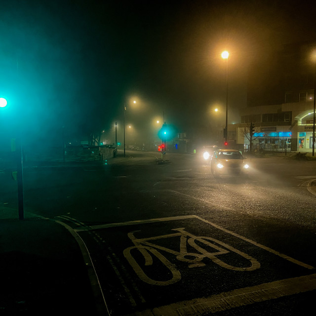 "Foggy morning" stock image