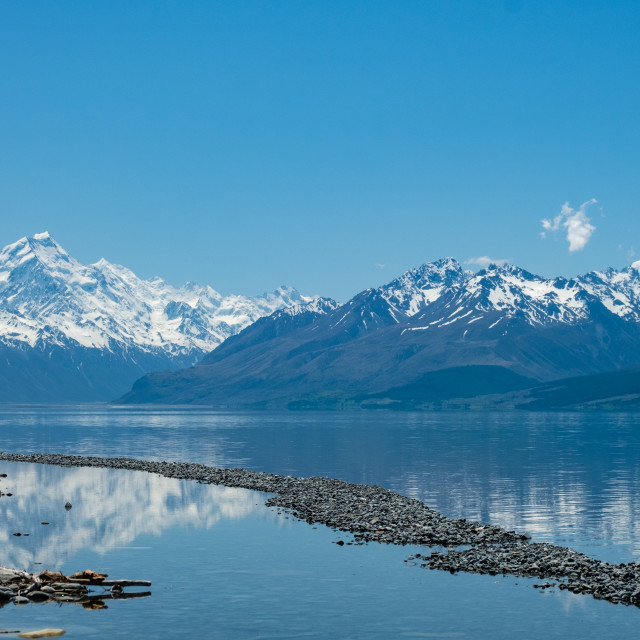 "Mount Cook Reflections" stock image